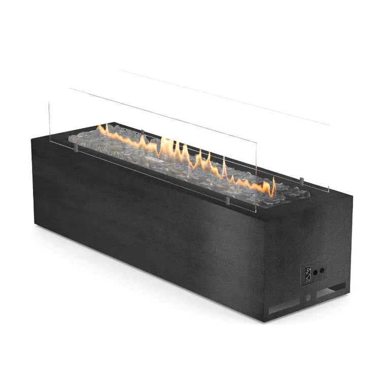 Fire Pits Direct Galio Linear Gas Fire Pit Black Automatic